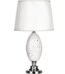 Elegant 71cm Maisy tall table lamp with a decorative base and fabric shade for home lighting in Lagos, Nigeria