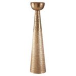 Solis Pillar Candle Holder Hammered Bron