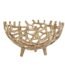 Intricate gold coral effect openwork aluminium bowl for luxury tabletop décor in Lagos, Nigeria