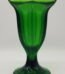 Textured green glass sundae dish for serving ice cream and fruit desserts in Lagos, Nigeria
