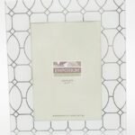 White geometric 5x7 photo frame with modern design for stylish picture display
