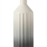 Modern medium white ceramic table vase with a grey bottom for home floral arrangements in Lagos, Nigeria