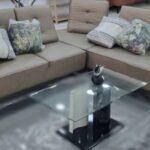 L Shape Sofa Set Light Brown