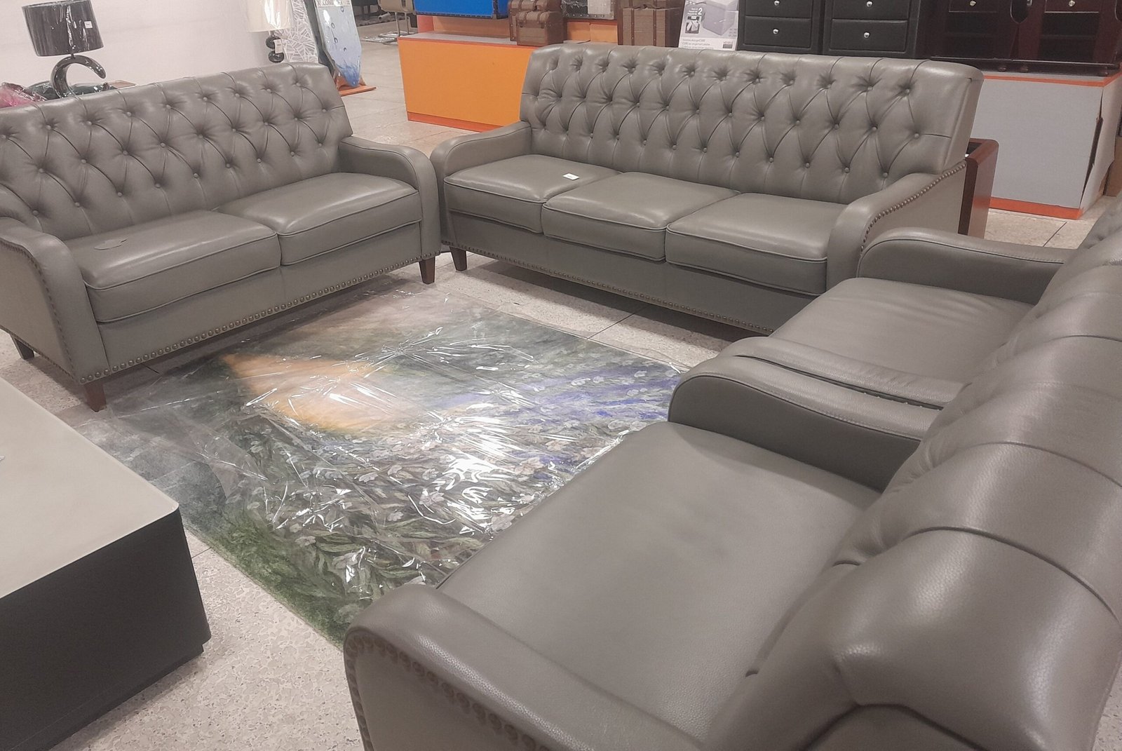 60042C 7 Seater Sofa Set Grey Colour - Image 1