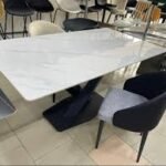 Marble Top Dining Table Cream Colour