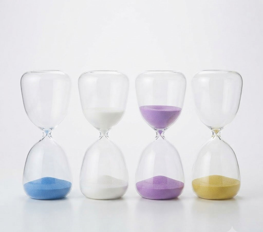 Transparent Hourglass Table Decor Assorted Colour Glass Sand Timer Ornament Transparent hourglass decor with colored sand glass table ornament Lagos Nigeria