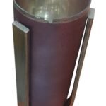 Wine Colour Vase With Gold Stand