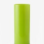 Tall 50x20cm lime green and white cylinder glass vase for luxury home floral arrangements in Lagos, Nigeria