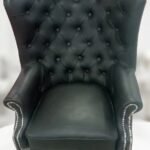 Sleek single black accent chair for modern office or living room seating in Lagos, Nigeria