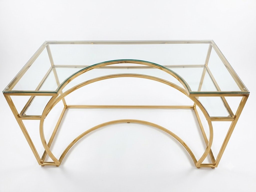 Gold office table modern work desk Gold office table modern work desk for home and office décor in Lagos, Nigeria