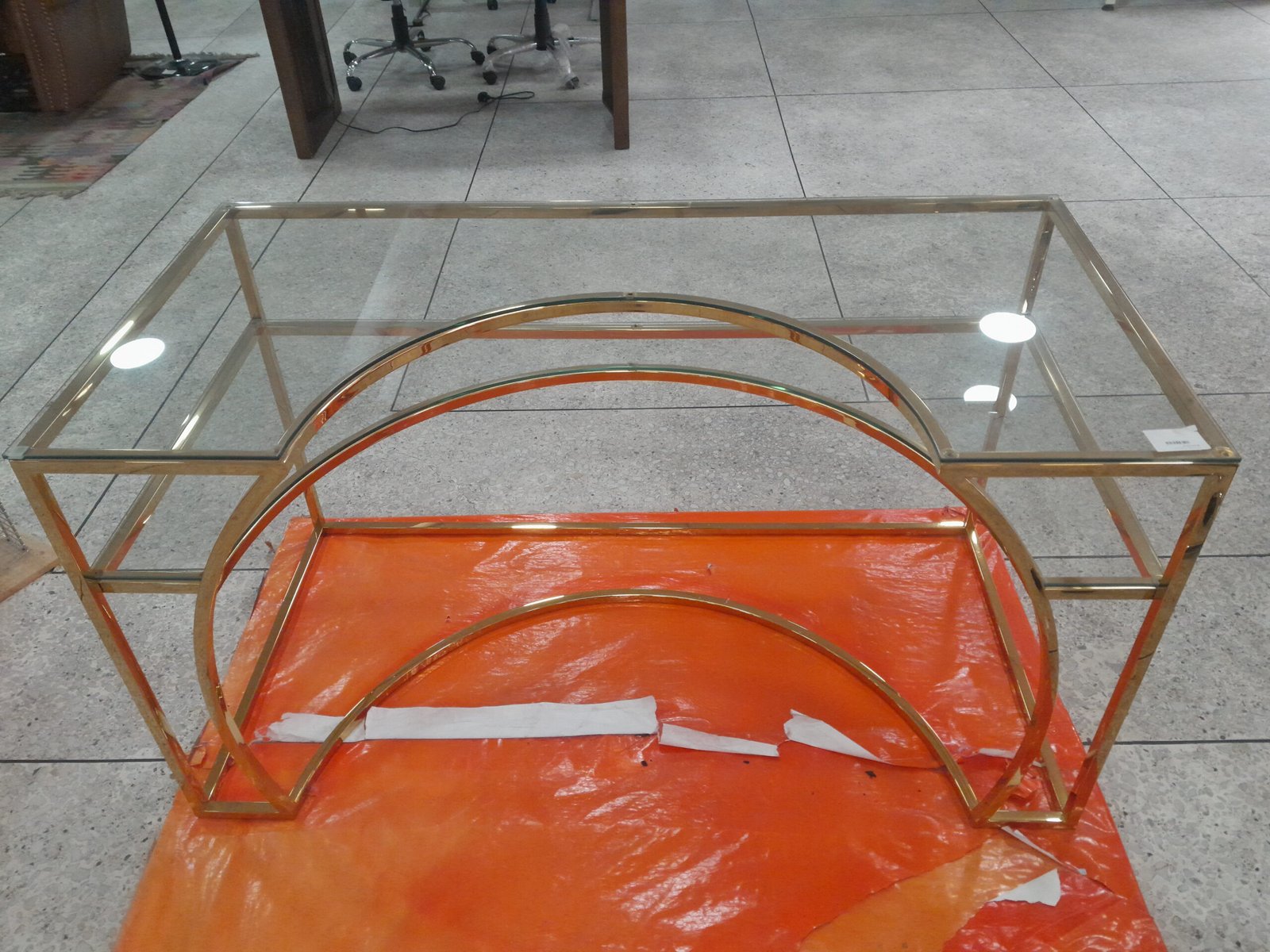 60500 Office Table Gold - Image 1