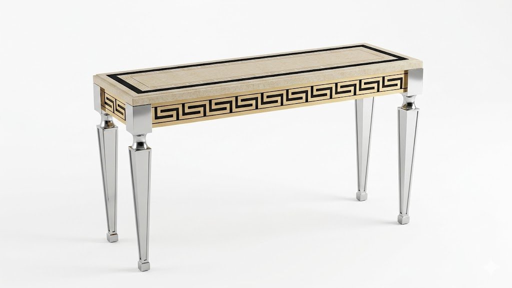 Modern console table for hallway or living room décor, slim display table for entryway styling in Lagos, Nigeria