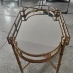 Round Gold Mirror Table