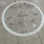 Transparent Glass Center Table White