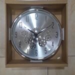 Silver Wall Clock Round