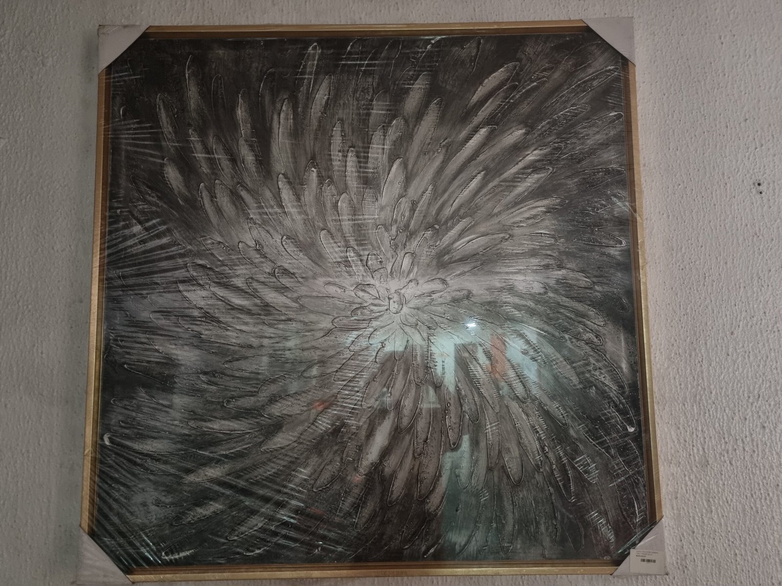 60645 100X100Cm Shaded Wall Frame Gold - Image 1