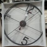 60Cm Iron Wall Clock Black / Gold