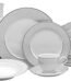 Mikasa Parchment 40-piece dinnerware set with plates, bowls, cups and saucers in elegant white and silver design in Lagos Nigeria