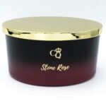 D150Xh80Mm Cq Candle Gift Boxed Scented Stone Rose