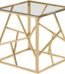 Farran side table gold metal frame with mirror top modern accent table Lagos Nigeria