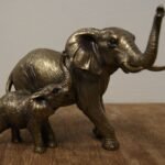 Reflections Bronzed Elephant & Calf Décor