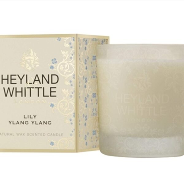 Heyland and Whittle Lily and Ylang Ylang 230g gold classic scented glass candle for home fragrance in Lagos, Nigeria