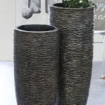 Ken/Twnhse Arya Lrg Tile Efft Pewter Vase