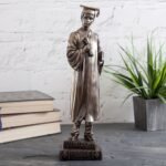 Boy Graduation Figurine - Polished Bronze Finish