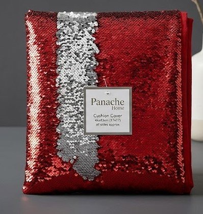 Red and silver Danni cushion cover 17x17 decorative pillowcase for sofa and bedroom in Lagos, Nigeria