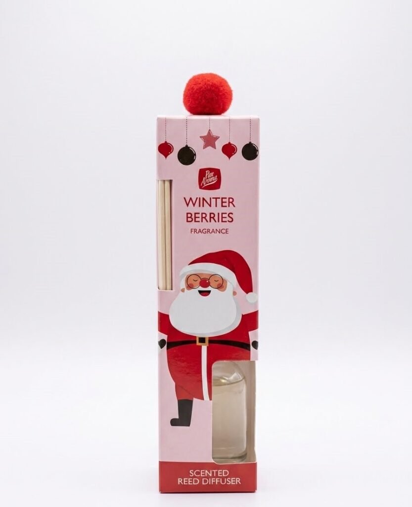 100ml Santa Pom Pom reed diffuser in Winter Berries scent for festive home fragrance in Lagos, Nigeria