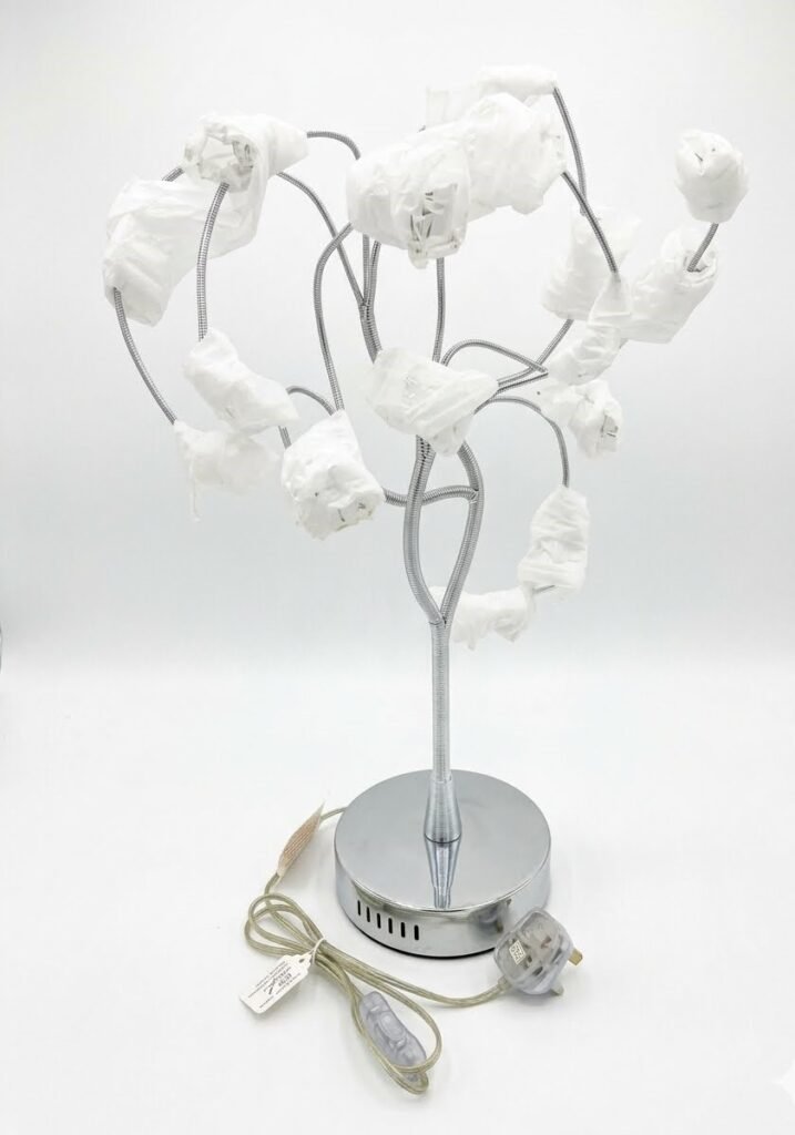 Silver leaf table decor ornament modern metal centerpiece for home styling Lagos Nigeria