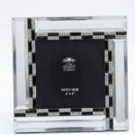 Elegant beveled glass mirror photo frame for luxury tabletop display, Leez World Lagos, Nigeria.