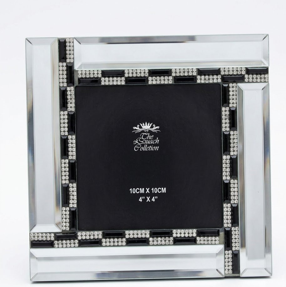 Elegant beveled glass mirror photo frame for luxury tabletop display, Leez World Lagos, Nigeria.