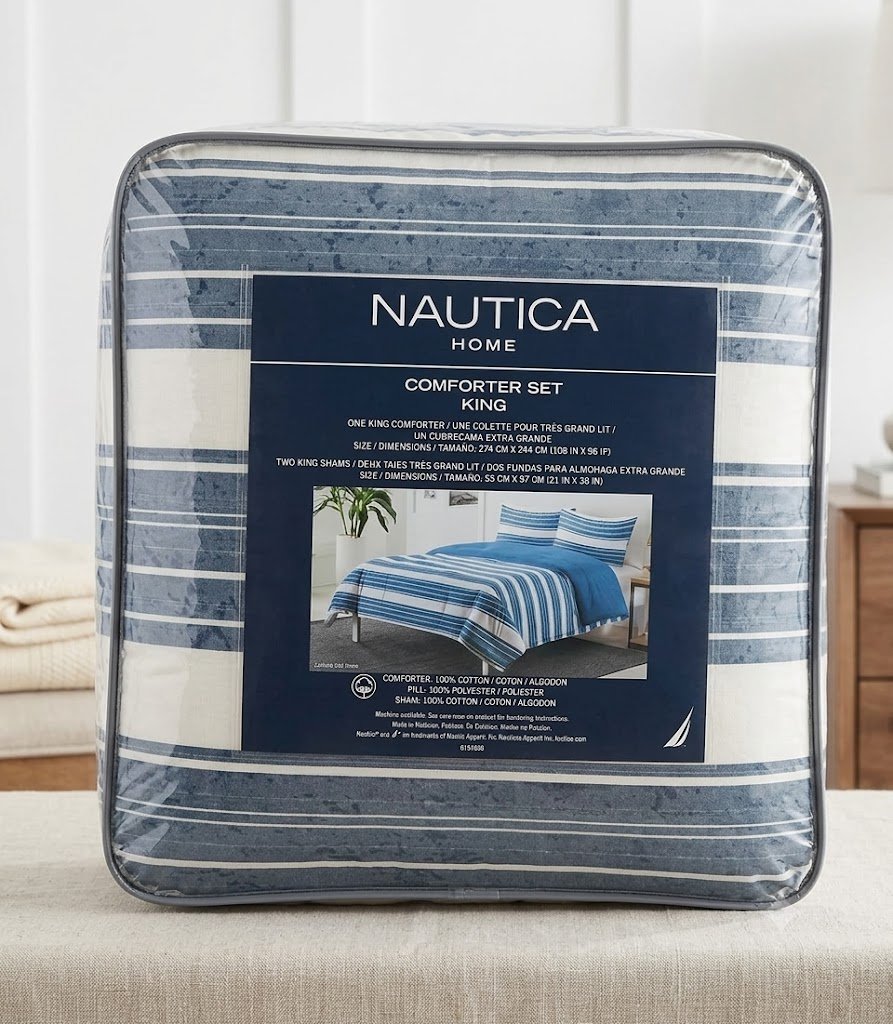 Nautica home king duvet set cotton bedding with pillow shams modern design Lagos Nigeria