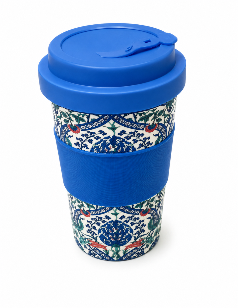 Eco-friendly bamboo travel mug with secure lid for hot drinks in Lagos, Nigeria