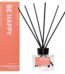Stoneglow Be Happy reed diffuser with black sticks and coral orange gift box for aromatherapy in Lagos, Nigeria