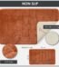 Vibrant orange 2-piece bunny themed bathroom mat set for playful luxury floor decor in Lagos, Nigeria