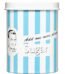 Blue stripe sugar canister 11x13.5cm ceramic kitchen storage jar for sugar, pantry and countertop use in Lagos, Nigeria