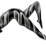 Resin Lady Gy/Blk 46 X 18 X 80 Cm Décor