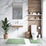 Lines Bath Sheet Towel Wht/Taupe