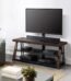 Elegant Harlowe TV stand with wood finish and shelving for luxury living room media organization in Lagos, Nigeria