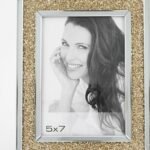 Silver crystal block 8x10 photo frame for elegant home tabletop display and gifting in Lagos, Nigeria
