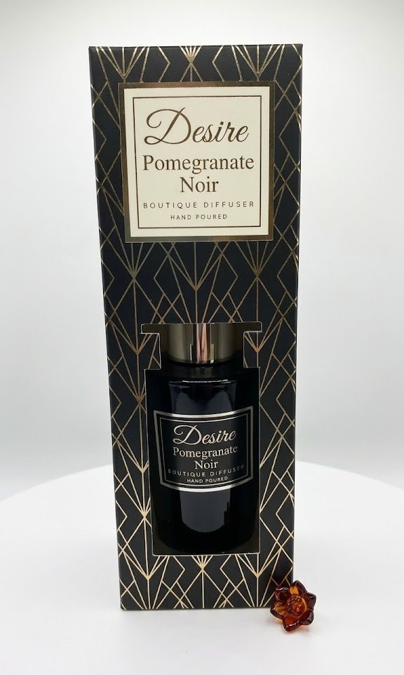 Pomegranate noir reed diffuser 200ml in glass bottle with reeds for bold home fragrance in Lagos, Nigeria