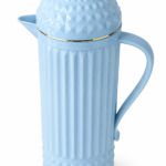 1000ml glossy light blue thermos flask with crown lid for hot and cold drinks in Lagos, Nigeria