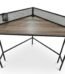 Grey 42-inch industrial corner desk for home office, study, and workspace setup