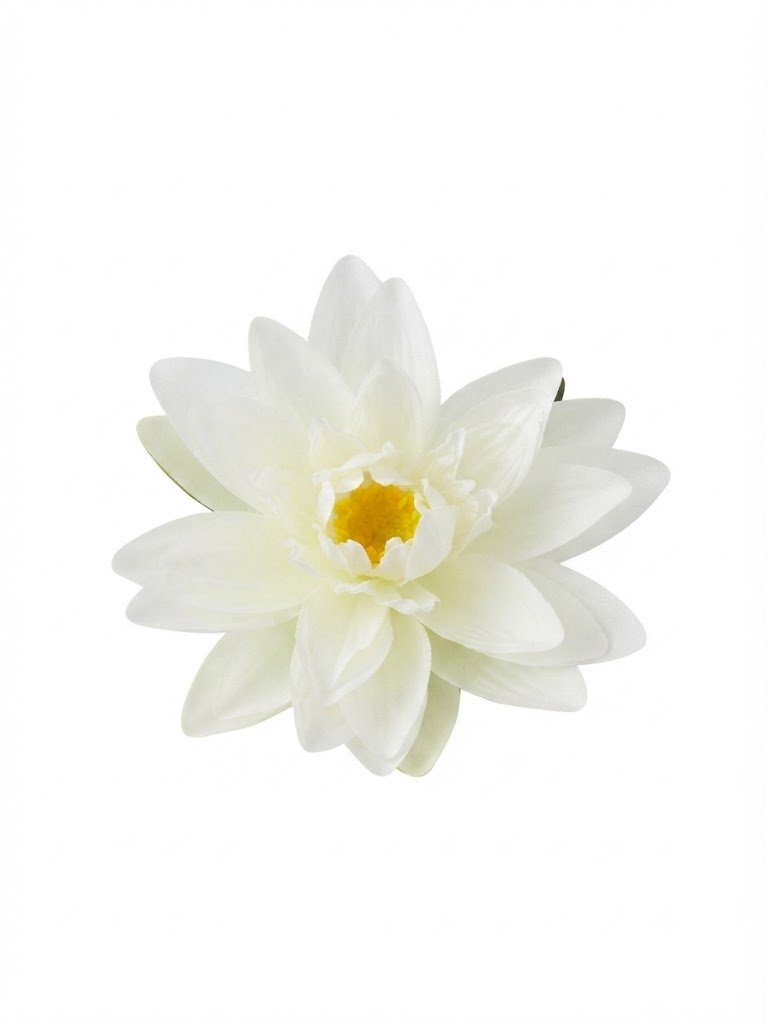 Cream 15cm floating lotus flower Cream 15cm floating lotus flower for luxury pool and indoor water feature decoration in Lagos, Nigeria