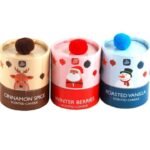 100G Snowman Pom Pom Candle - Roasted Vanilla