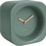 Alarm Clock Chunky Polyresin Green 12X12X9.5Cm