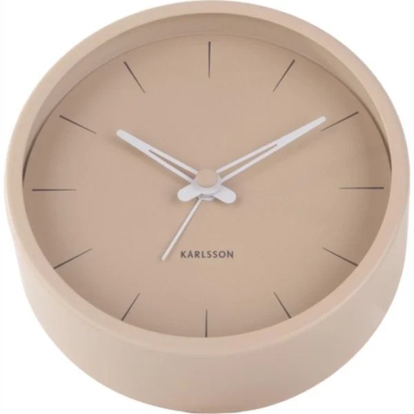 Lure small sand brown alarm clock compact design for bedside or desk use in Lagos, Nigeria