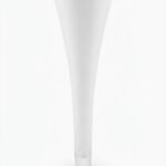 Tall 60cm black glass double bottom vase for minimalist home and office floral styling in Lagos, Nigeria